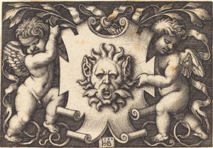 Máscara realizada por dois gênios de Sebald Beham