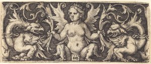 Ornamento com Demônio Feminino de Sebald Beham