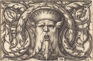 Ornamento com uma máscara de Sebald Beham