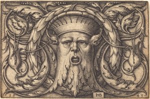 Ornamento com uma máscara de Sebald Beham