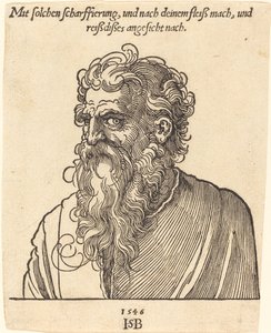 Retrato de um homem idoso virado para a esquerda de Sebald Beham