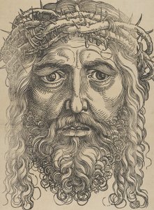 A Cabeça de Cristo Coroada de Espinhos, c. 1520. de Sebald Beham