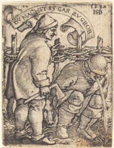 Camponês vomitando de Sebald Beham