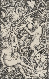 Papel de parede com a Família Satyr, 1515. de Sebald Beham