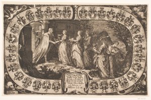 As cinco virgens loucas. Folha memorial por ocasião da morte da virgem Ane Rosenkrantz de Sebastian Lehlin