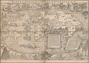 Mapa do mundo de 1532 de Sebastian Münster de Sebastian Munster