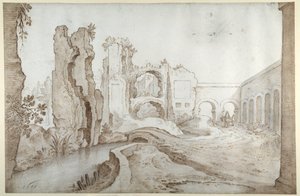 Ruínas das Termae de Titus de Sebastian Vrancx