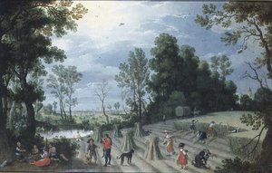 O Four Seasons: Verão (óleo sobre tela) de Sebastian Vrancx