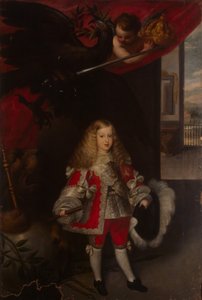 Retrato de Carlos II da Espanha em criança, 1667-1670 de Sebastian de Herrera Barnuevo
