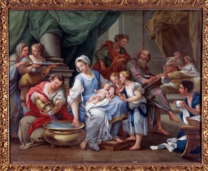 O Nascimento de São João Batista Pintura de Sebastiano Conca (1680-1764) Museo dell