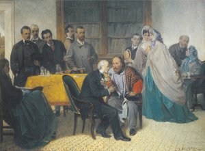 Giuseppe Garibaldi em visita a Alessandro Manzoni a 15 de março de 1862