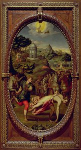 Atalanta e Hippomenes, 1572 (óleo sobre ardósia) de Sebastiano Marsili