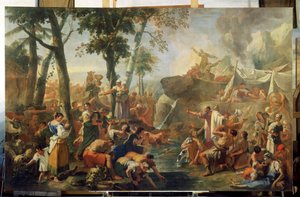 Moisés tirando água da rocha de Sebastiano Ricci