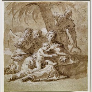Descanso durante o voo para o Egipto de Sebastiano Ricci