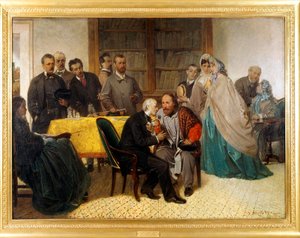 O encontro de Giuseppe Garibaldi (1807-1882) e Alessandro Manzoni (1785-1873)