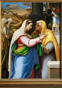 La visitation - a visitação, a Virgem Maria visita Santa Elisabete ... de Sebastiano del (c.1485 1547) Piombo