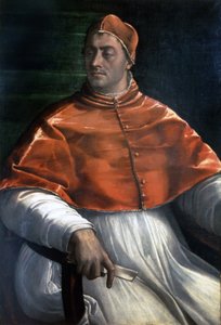 Retrato de Clemente VII (Jules de Medici) (1478 - 1534). Pintura de Sebastiano del Piombo. Nápoles, Galerias Capodimonte.