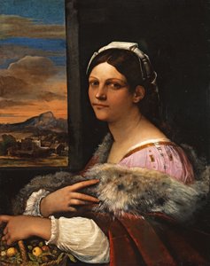 Retrato de uma jovem romana de Sebastiano del Piombo