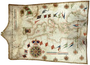 Carta do Mediterrâneo e do Atlântico Nordeste de Sebastia?o Lopes