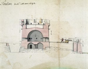 Fortificação de Toulon por Vauban em 03/06/1692 de Sebastien Le Prestre de Vauban