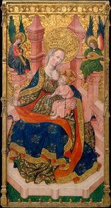 Virgem, mamar, a, criança de Second Master of Estopiñán