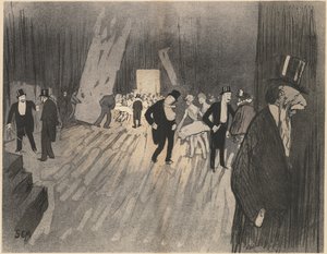 Nos bastidores do Ballet, c. 1900. de Sem