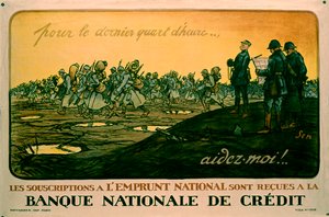 Cartaz francês da Primeira Guerra Mundial, incentivando a compra de títulos de guerra, c.1914-18