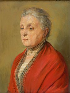 Retrato de Luise Maurer, a primeira mulher do artista