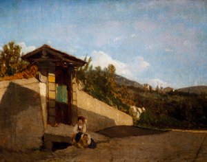 Pórtico de Villa Toscana, c.1861 (óleo sobre tela)