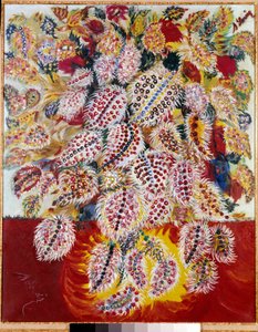 Leaves Slide Painting by Louis Seraphine de Senlis (1864-1942) Coleção Particular do século XX