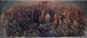 A Batalha de Kulikovo em 8 de setembro de 1380. (A Batalha de Kulikovo em 8 de setembro de Sergei Alexeyevich Korovin