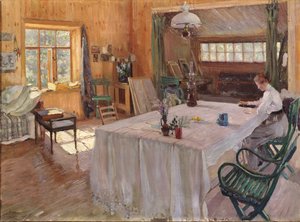 Na Casa do Artista Konstantin Korovin, 1907