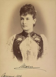Marie Pavlovna de Russie - Grã-duquesa Maria Pavlovna da Rússia (1854-1920), por Levitsky, Sergei Lvovich (1819-1898). Fotografia de Gelatina de Prata de Sergei Lvovich Levitsky