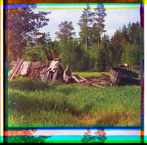 Cabana dos colonos, região dos Montes Urais, Rússia