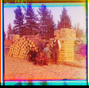 Lenhadores, Rio Svir, Via Navegável Volga-Báltica, Rússia