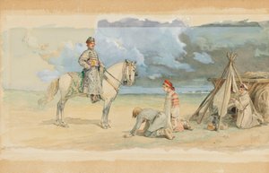 Chegada do boiardo. de Sergei Sergeyevich Solomko