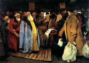 Chegada de um voivode, 1907. de Sergei Vasilyevich Ivanov
