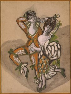 Figurino para a peça de teatro As Bodas de Fígaro de P. de Beaumarchais, 1915.