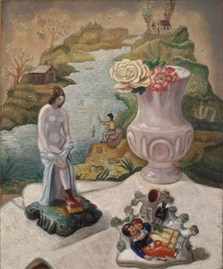 Figuras e flores de porcelana