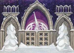 Desenho de palco para o balé O Quebra-Nozes de P. Tchaikovsky