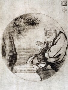 Retrato de Lao-Tzu, filósofo chinês do século VI AC, desenho de Sesshu Toyo (1420-1506), civilização japonesa, período Muromachi