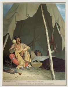 Xamã nativo americano, c.1850 (ilustração)