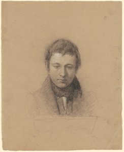 Retrato de John Cheney, c.1830 (carvão e toco realçados com giz branco no papel)