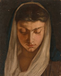 Mulher com um lenço na cabeça de Severin Falkman