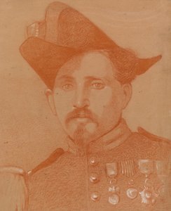 Retrato de um soldado italiano de Severin Falkman