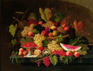 Natureza Morta com Fruta (óleo sobre tela) de Severin Roesen