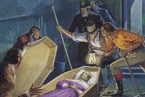 Burke e Hare, Ladrões de Túmulos e Assassinos (guache sobre papel) de Severino Baraldi
