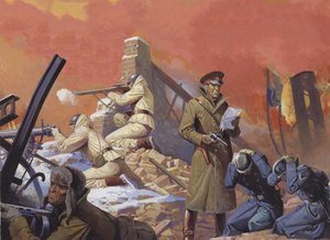 General Georgi Zhukov, durante o ataque final a Berlim de Severino Baraldi