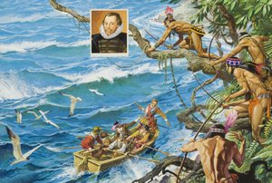 Sir Francis Drake (c.1540-96) (guache sobre papel) de Severino Baraldi