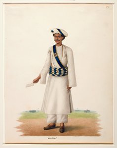 Harkarah com uma carta, c.1846 (wc opaca no papel)